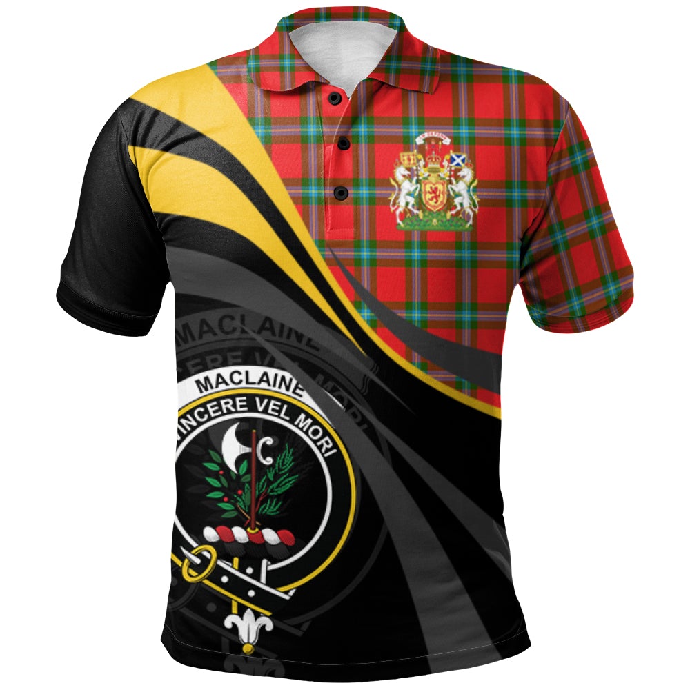 MacLaine of Loch Buie Tartan Polo Shirt - Royal Coat Of Arms Style