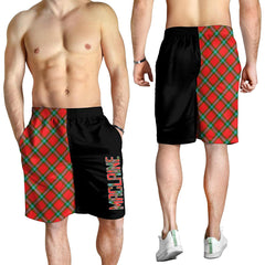 MacLaine of Loch Buie Tartan Crest Men's Short - Cross Style
