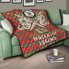 MacLaine of Loch Buie Tartan Crest Legend Gold Royal Premium Quilt