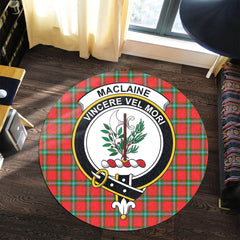 MacLaine of Loch Buie Tartan Crest Round Rug