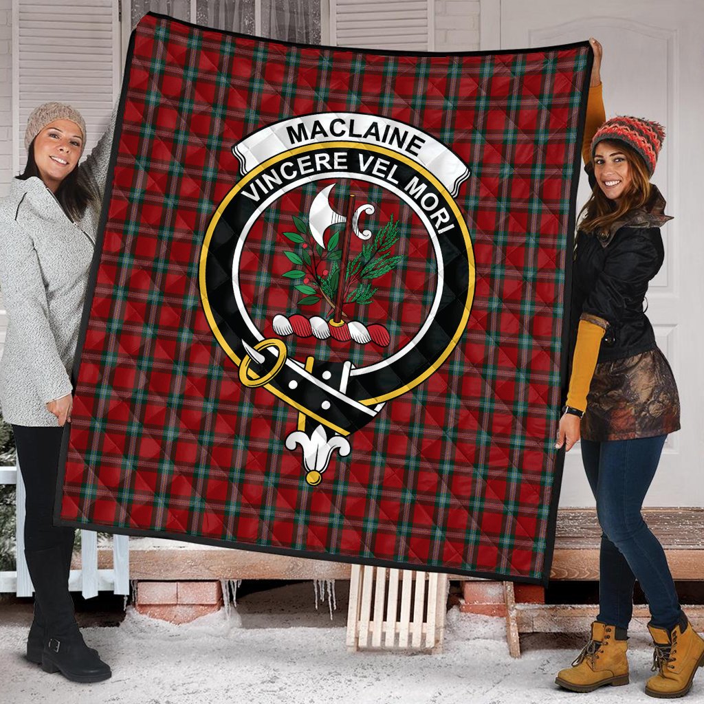 MacLaine of Lochbuie Coburn Tartan Crest Quilt