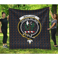 MacLaine of Lochbuie Hunting Tartan Crest Quilt