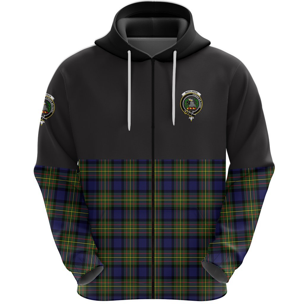 MacLaren Modern Clan Half Of Tartan Zipper Hoodie