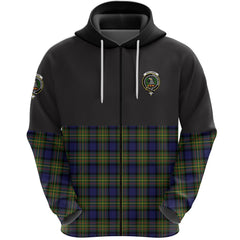 MacLaren Modern Clan Half Of Tartan Zipper Hoodie