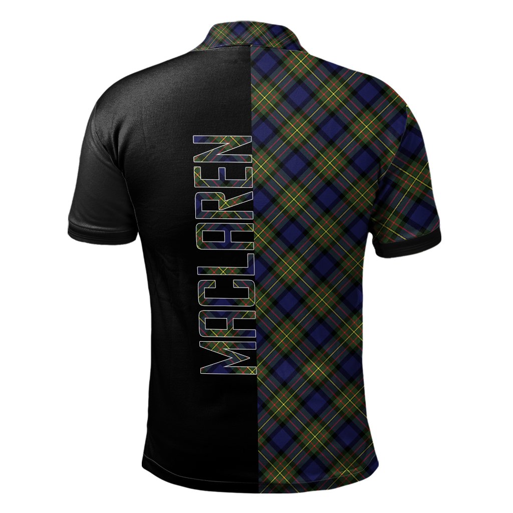 MacLaren Modern Tartan Polo Shirt Half of Me - Cross Style