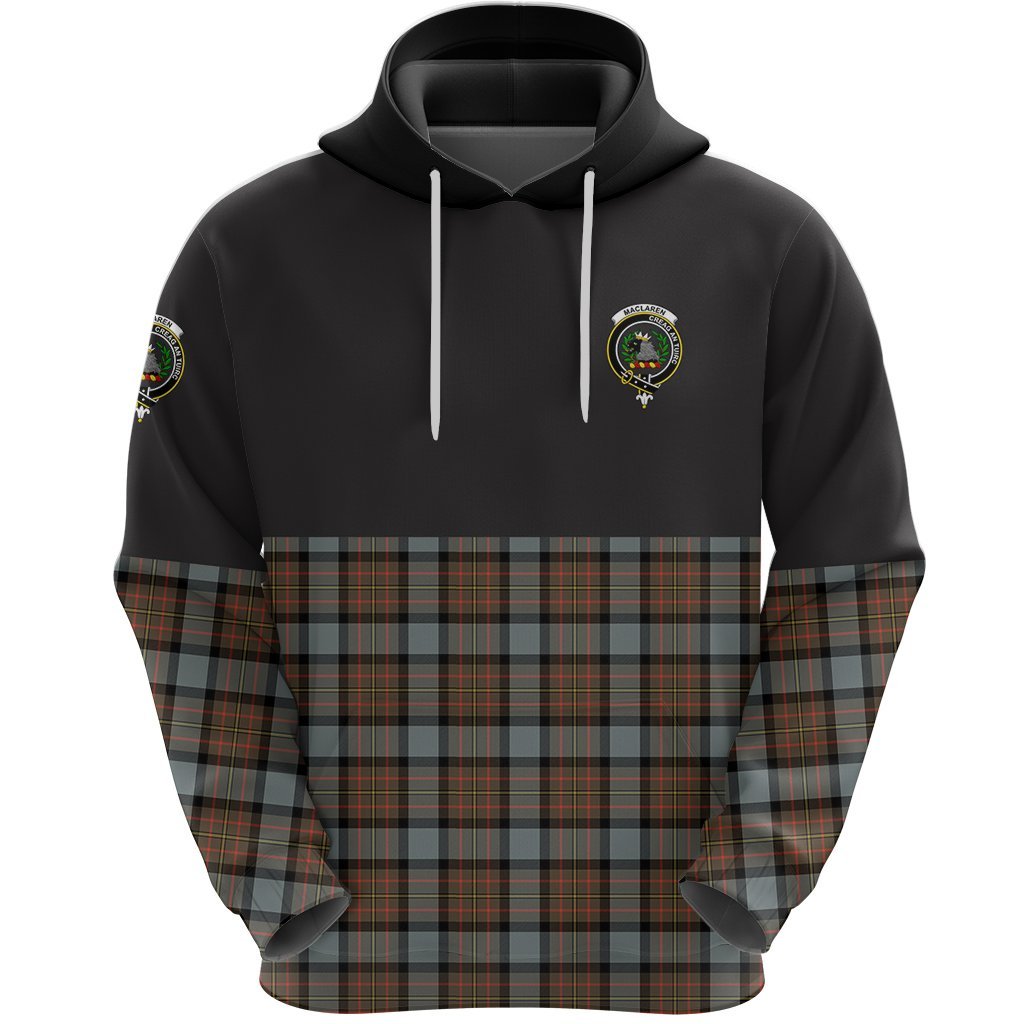 MacLaren Weathered Clan Half Of Tartan Hoodie
