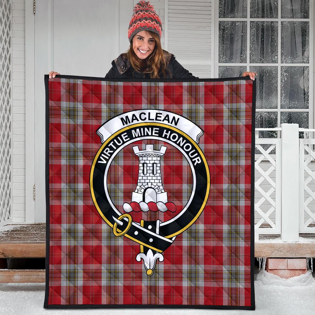 MacLean of Duart Dress Red Tartan Crest Quilt
