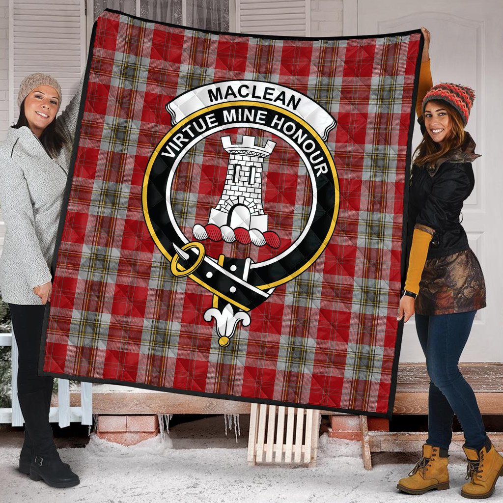 MacLean of Duart Dress Red Tartan Crest Quilt