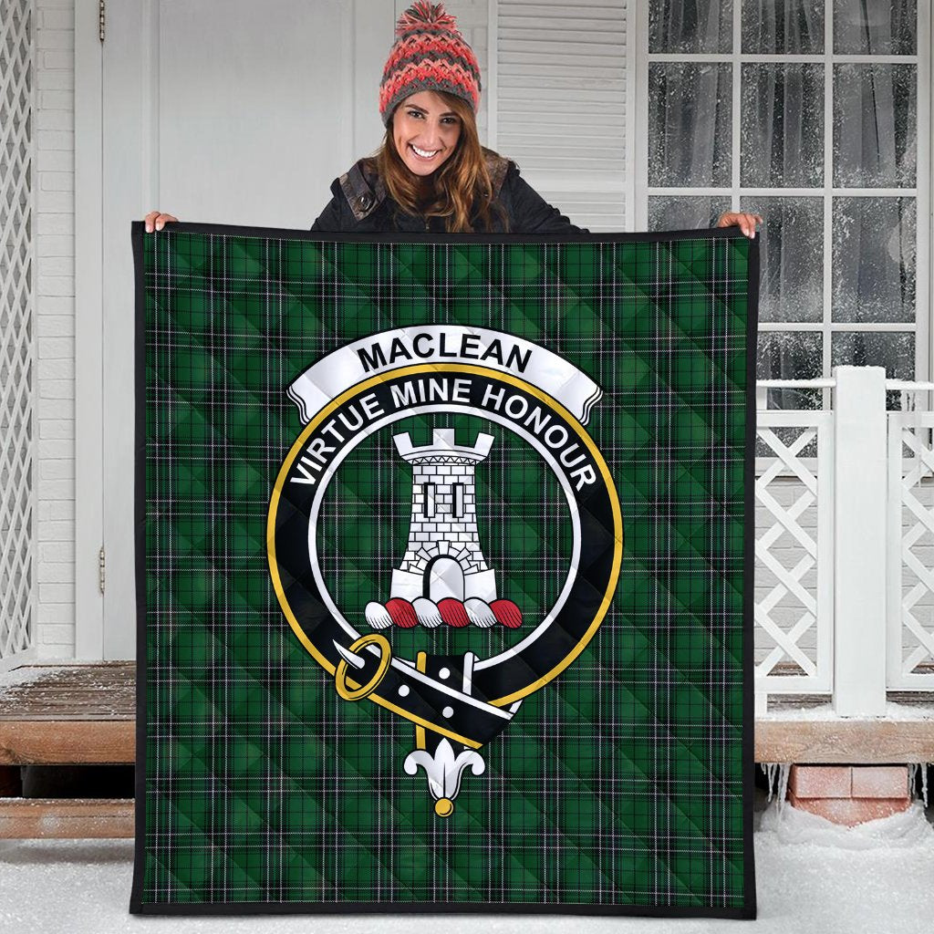 MacLean of Duart Hunting Tartan Crest Quilt