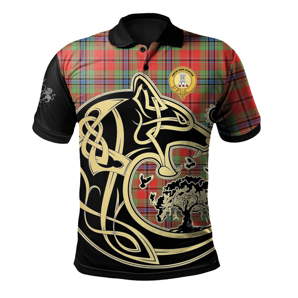 MacLean of Duart Modern Tartan Polo Shirt Viking Wolf