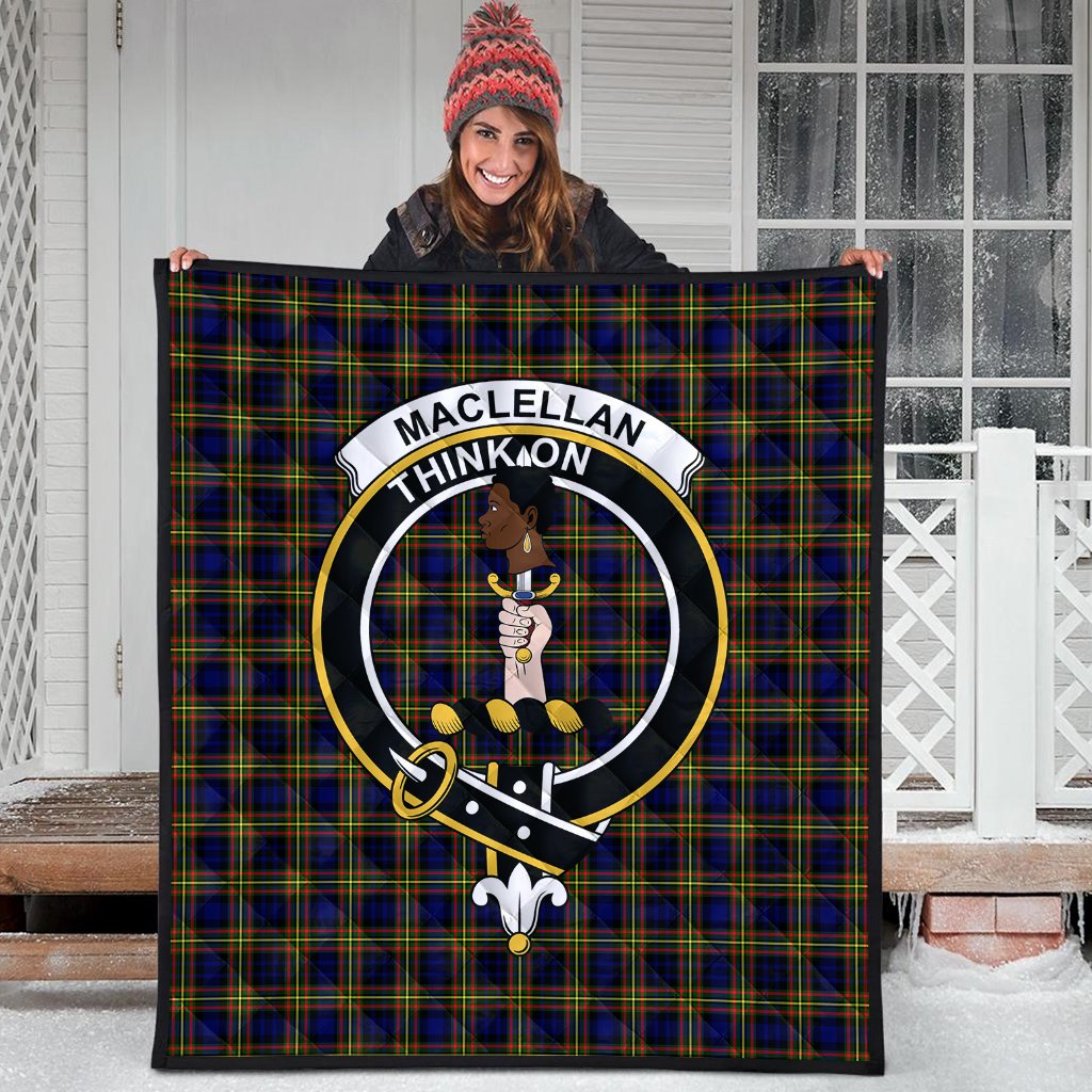 MacLellan Modern Tartan Crest Quilt