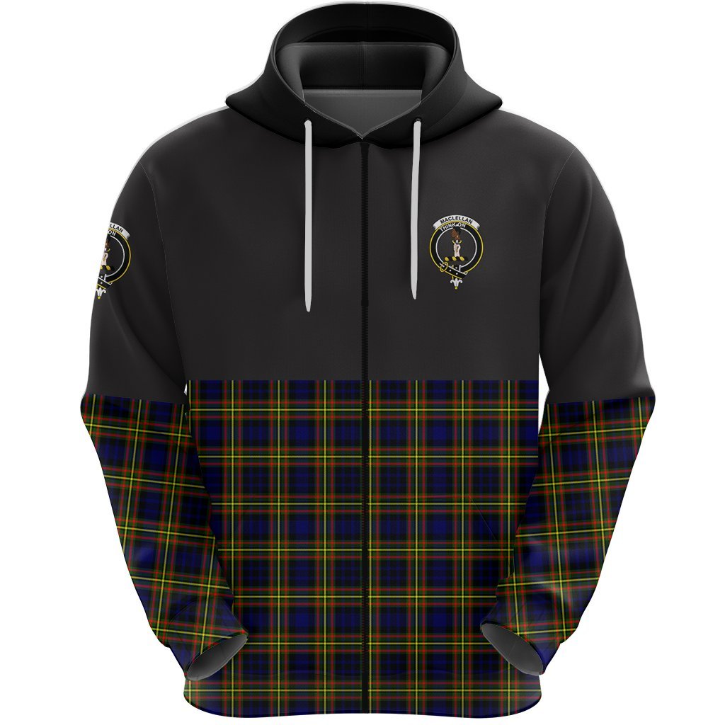 MacLellan Modern Clan Half Of Tartan Zipper Hoodie