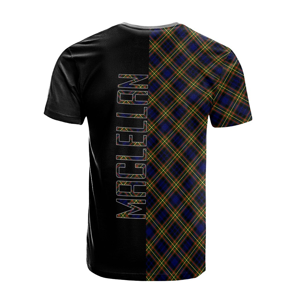 MacLellan Modern Tartan T-Shirt Half of Me - Cross Style
