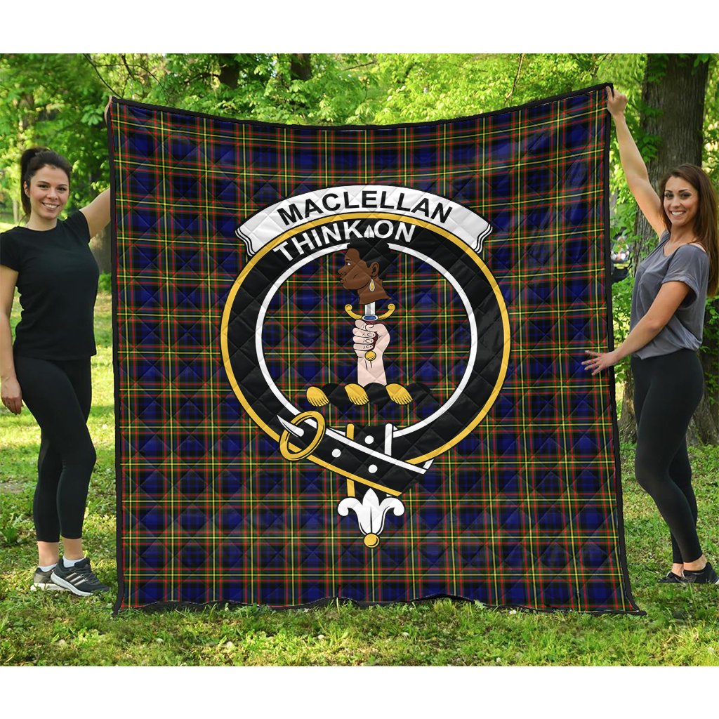 MacLellan Modern Tartan Crest Quilt