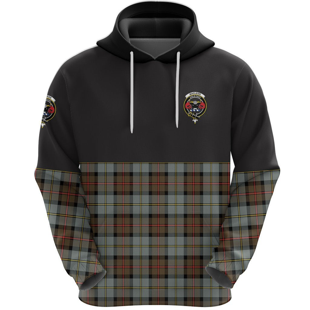MacLeod of Harris Weathered Clan Half Of Tartan Hoodie