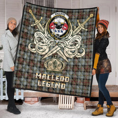 MacLeod of Harris Weathered Tartan Crest Legend Gold Royal Premium Quilt