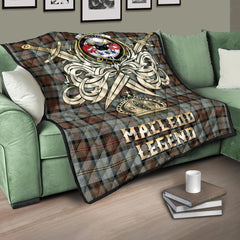MacLeod of Harris Weathered Tartan Crest Legend Gold Royal Premium Quilt