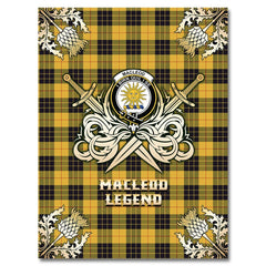 MacLeod of Lewis Ancient Tartan Gold Courage Symbol Blanket
