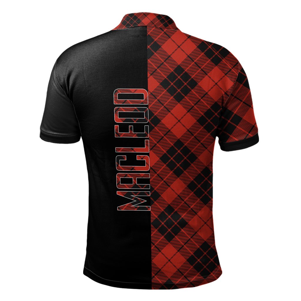 MacLeod of Raasay Tartan Polo Shirt Half of Me - Cross Style