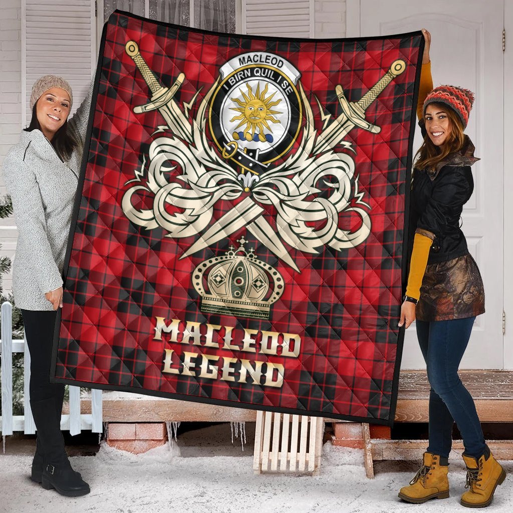 MacLeod of Raasay Tartan Crest Legend Gold Royal Premium Quilt