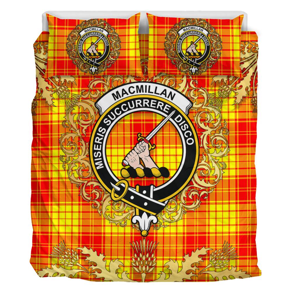 MacMillan 01 Tartan Crest Bedding Set - Golden Thistle Style
