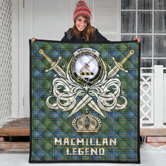 MacMillan Hunting Ancient Tartan Crest Legend Gold Royal Premium Quilt