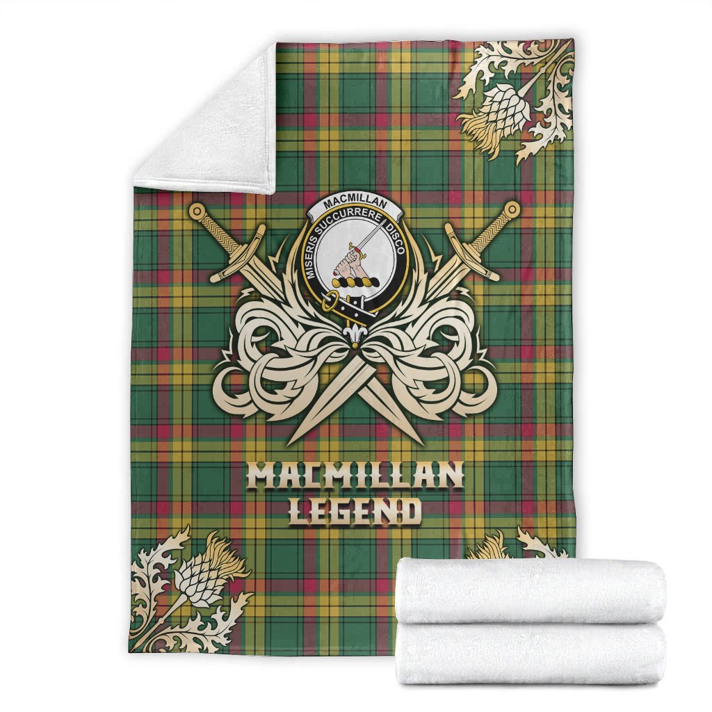 MacMillan Old Ancient Tartan Gold Courage Symbol Blanket