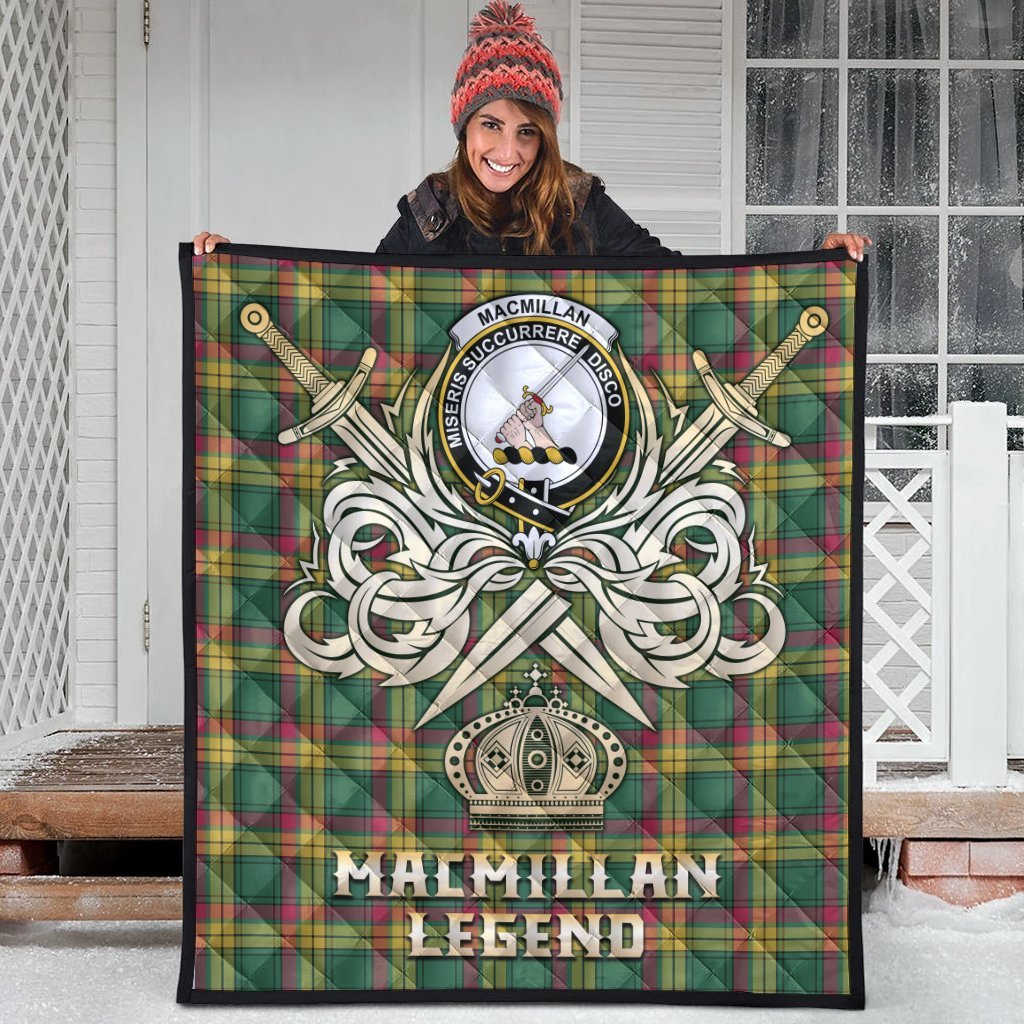 MacMillan Old Ancient Tartan Crest Legend Gold Royal Premium Quilt