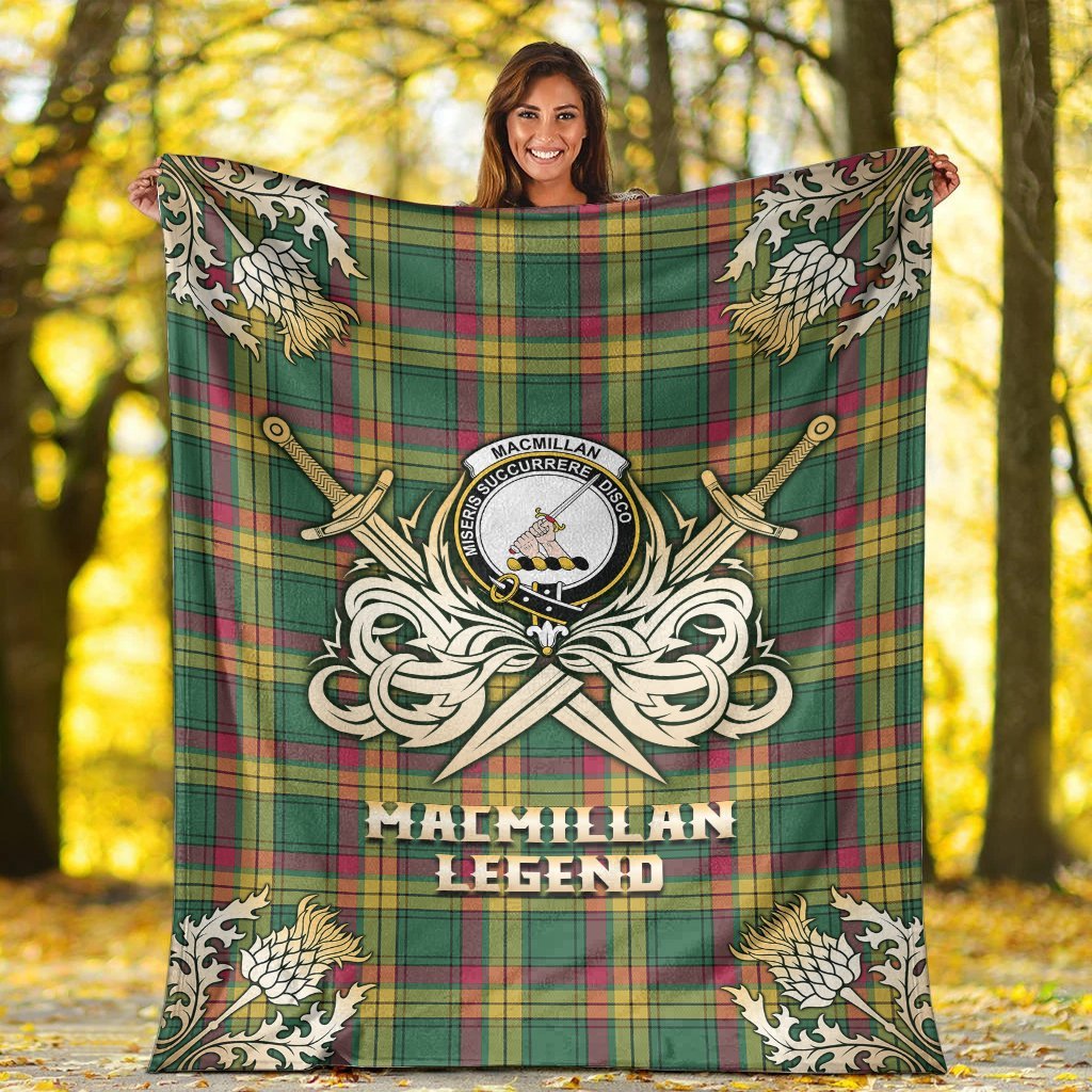 MacMillan Old Ancient Tartan Gold Courage Symbol Blanket