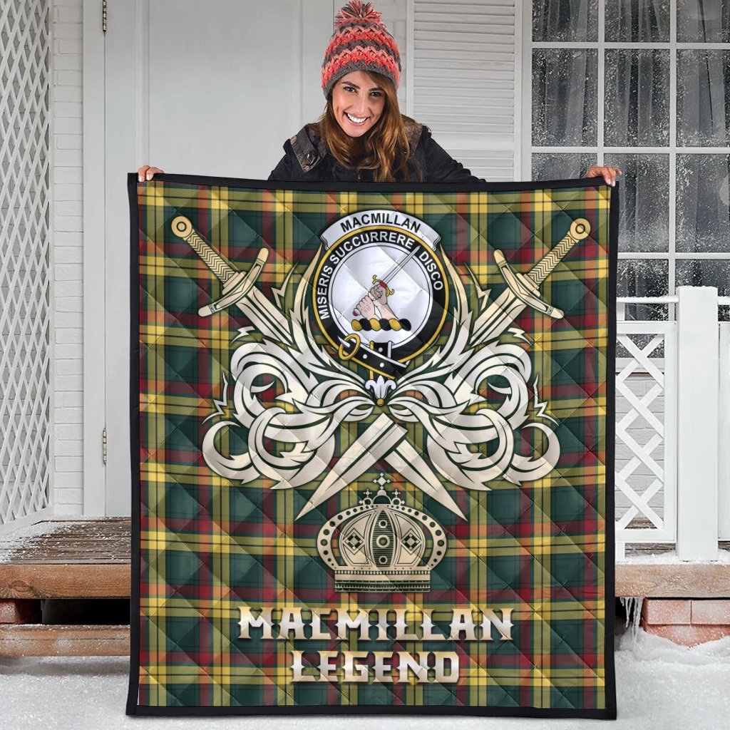 MacMillan Old Modern Tartan Crest Legend Gold Royal Premium Quilt