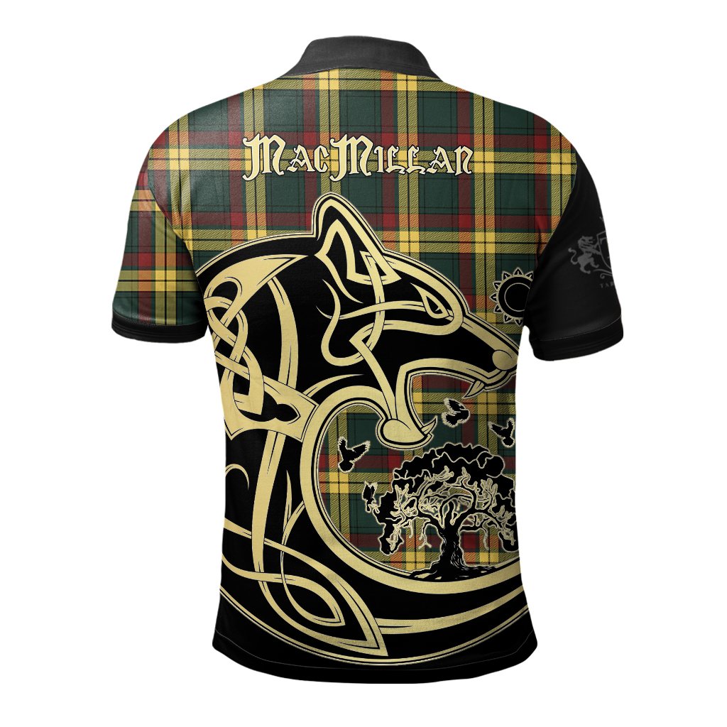 MacMillan Old Modern Tartan Polo Shirt Viking Wolf
