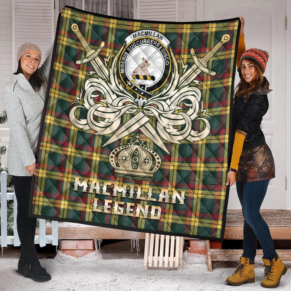 MacMillan Old Modern Tartan Crest Legend Gold Royal Premium Quilt