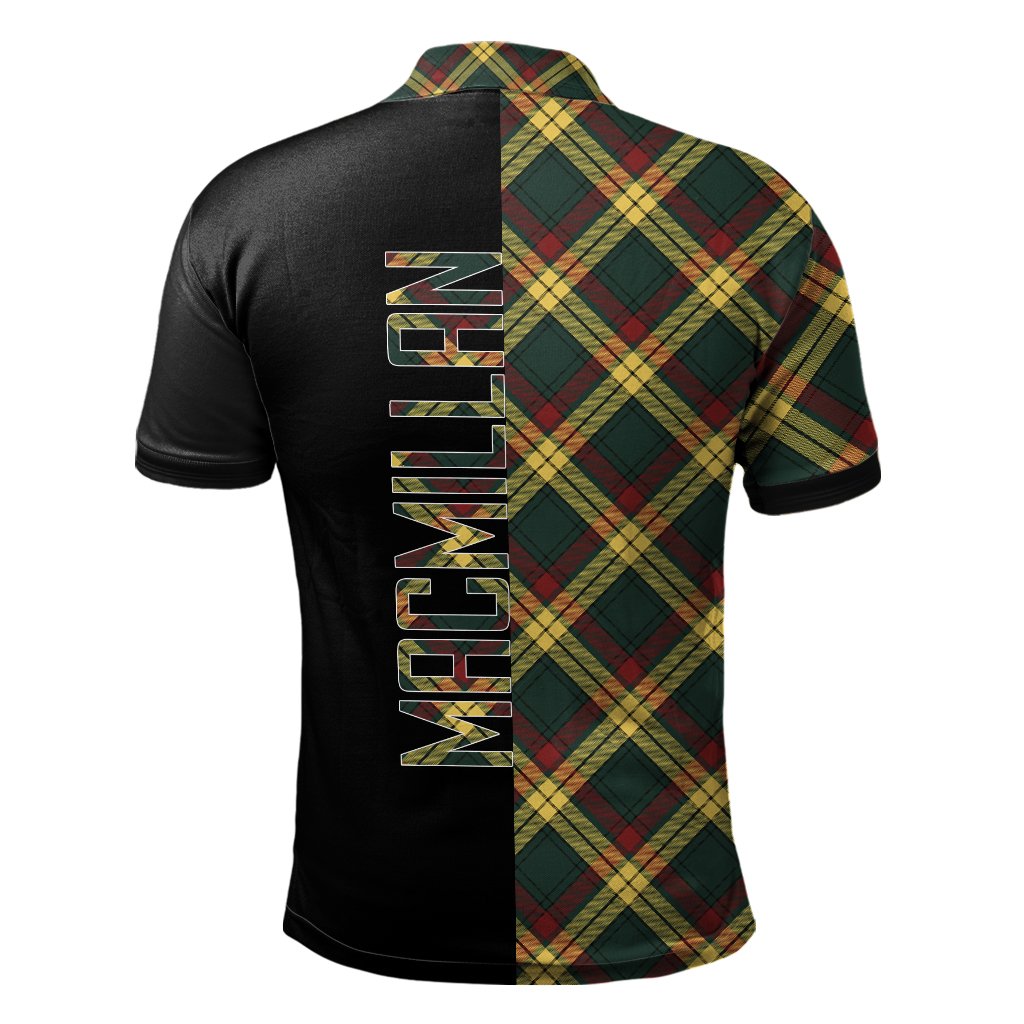 MacMillan Old Modern Tartan Polo Shirt Half of Me - Cross Style