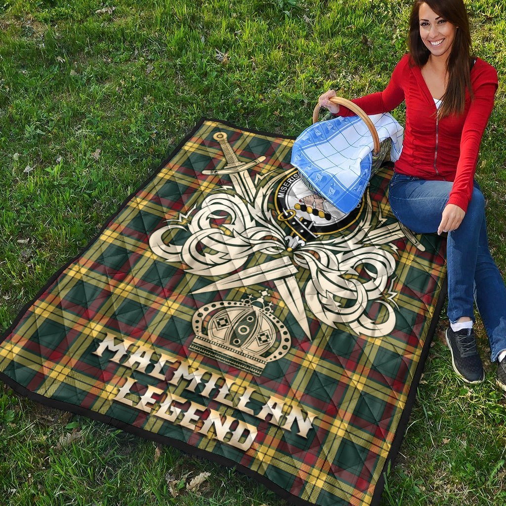 MacMillan Old Modern Tartan Crest Legend Gold Royal Premium Quilt