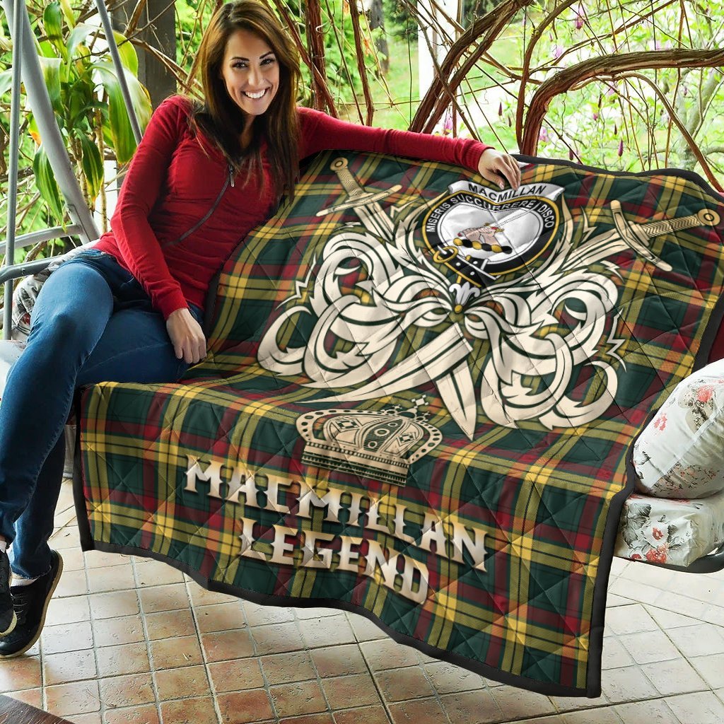 MacMillan Old Modern Tartan Crest Legend Gold Royal Premium Quilt