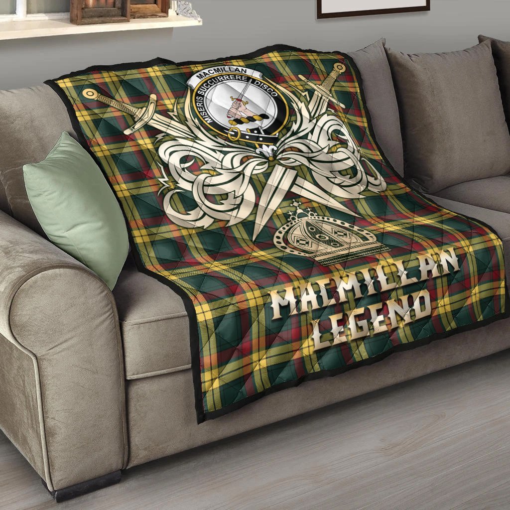 MacMillan Old Modern Tartan Crest Legend Gold Royal Premium Quilt