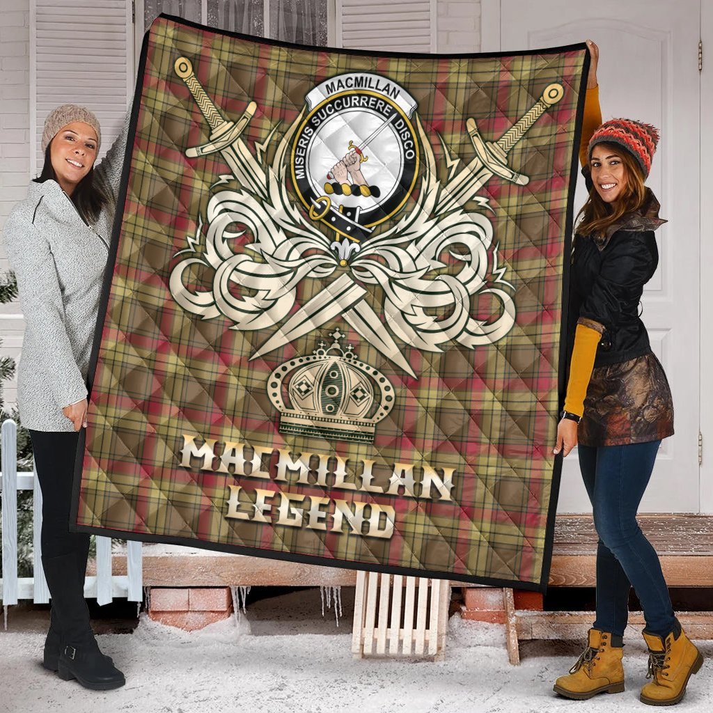 MacMillan Old Weathered Tartan Crest Legend Gold Royal Premium Quilt