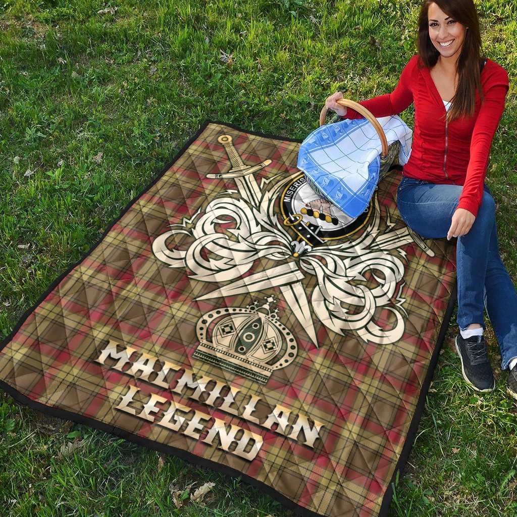 MacMillan Old Weathered Tartan Crest Legend Gold Royal Premium Quilt