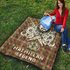 MacMillan Old Weathered Tartan Crest Legend Gold Royal Premium Quilt