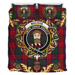 MacNab 02 Tartan Crest Bedding Set - Golden Thistle Style