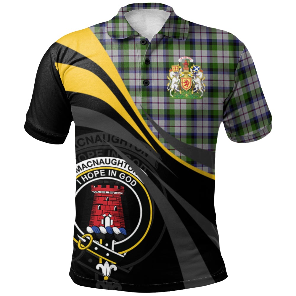MacNaughton Dress Tartan Polo Shirt - Royal Coat Of Arms Style