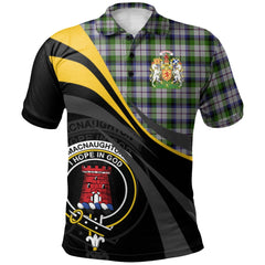 MacNaughton Dress Tartan Polo Shirt - Royal Coat Of Arms Style
