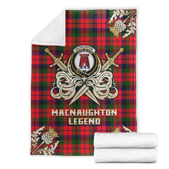 MacNaughton Modern Tartan Gold Courage Symbol Blanket