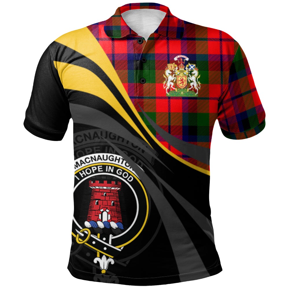 MacNaughton (MacNaughten) Tartan Polo Shirt - Royal Coat Of Arms Style