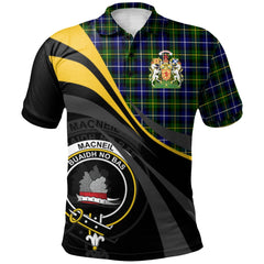 MacNeil of Barra Modern Tartan Polo Shirt - Royal Coat Of Arms Style