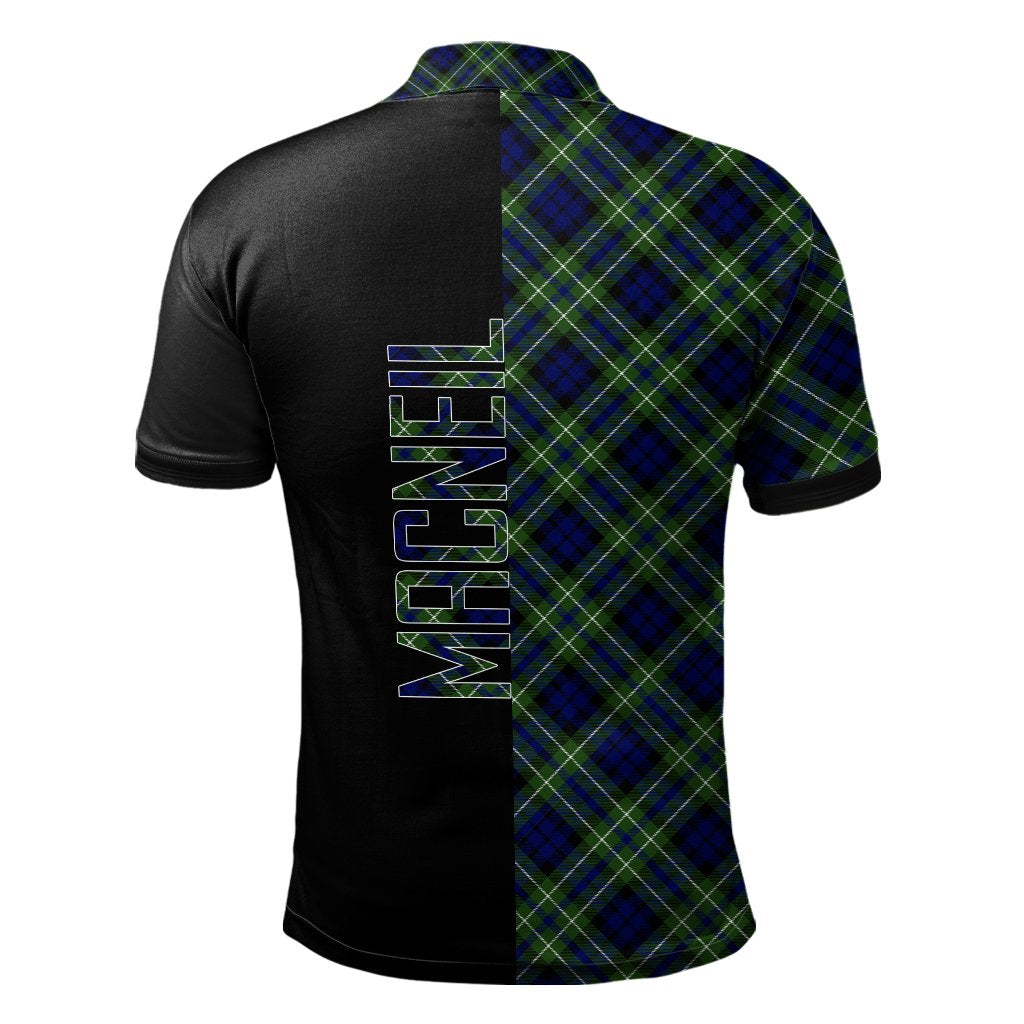 MacNeil of Colonsay Modern Tartan Polo Shirt Half of Me - Cross Style