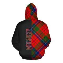 MacNicol of Scorrybreac Tartan Hoodie Half of Me - Cross Style
