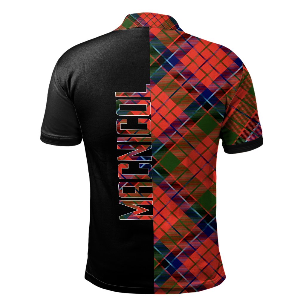 MacNicol of Scorrybreac Tartan Polo Shirt Half of Me - Cross Style