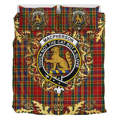 MacPherson 04 Tartan Crest Bedding Set - Golden Thistle Style