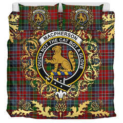 MacPherson 06 Tartan Crest Bedding Set - Golden Thistle Style